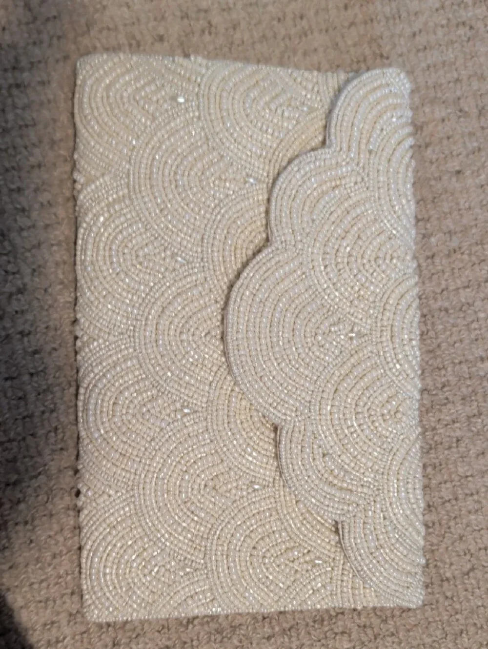BHLDN Wedding Ivory Beaded Clutch
